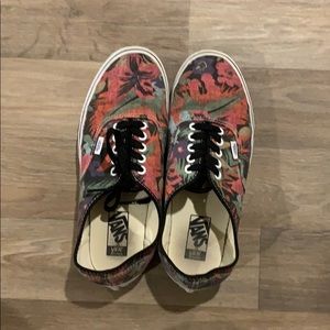 Tropical floral vans